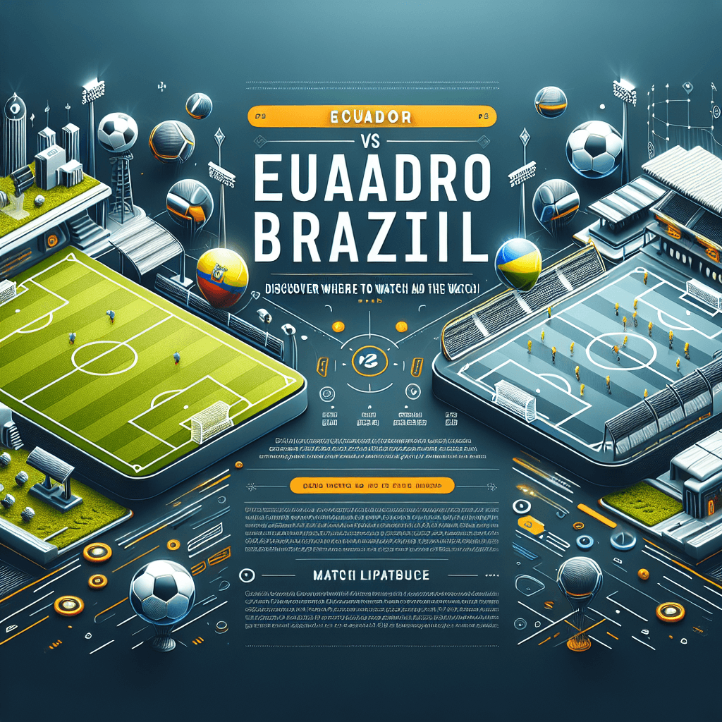 “Equador x Brasil: Descubra Onde Assistir e as Escalações!”